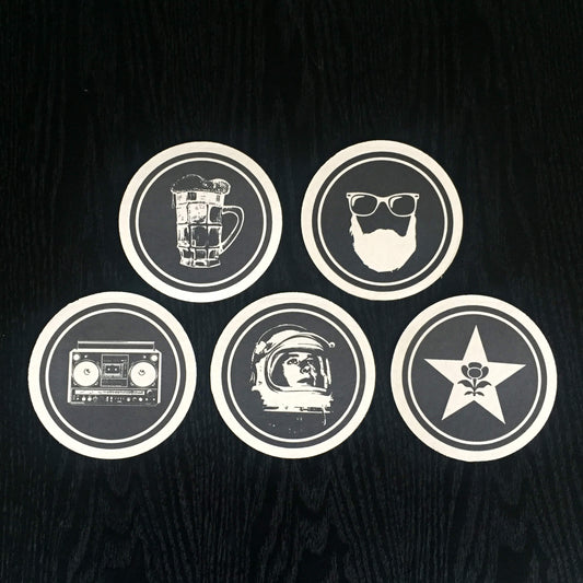 TM5150 Black and White Coasters (5 pack)